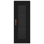 vidaXL Buffet haut Noir 34 5x34x180 cm Bois d'ingénierie