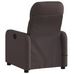 vidaXL Fauteuil de massage inclinable Marron foncé Tissu