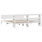 vidaXL Cadre de lit et tête de lit blanc 200x200 cm bois de pin massif