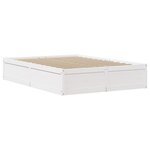 vidaXL Cadre de lit avec tête de lit blanc 135x190 cm bois pin massif
