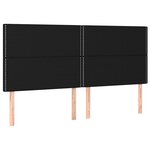 vidaXL Cadre de lit avec tête de lit Noir 200x200 cm Tissu