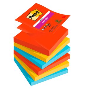 Z-notes couleurs playful super sticky post-it 76 x 76 mm - bloc de 90 feuilles - lot de 12