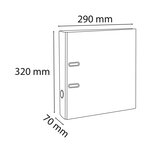 Classeur à levier papier marbre gris dos de 70mm - avec perforateur - A4 - Dos Gris x 10 EXACOMPTA