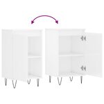 vidaXL Buffet blanc brillant 40x35x70 cm bois d'ingénierie