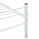 vidaXL Cadre de lit Blanc Métal 100 x 200 cm