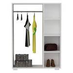 Armoire avec 4 compartiments de stockage 123 x 90 x 30 cm blanc 03_0006359