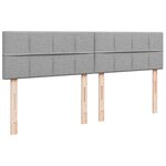 vidaXL Sommier à lattes de lit avec matelas Gris clair 180x200cm Tissu