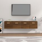 vidaXL Armoires murales 2Pièces Chêne brun 80x35x36 5cm Bois d'ingénierie