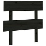 vidaXL Tête de lit Noir 78 5x3x81 cm Bois massif de pin