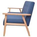 vidaXL Ensemble de canapés 3 Pièces Tissu Bleu