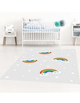 Tapis enfant RAINBOW 80 x 150 cm - Gris