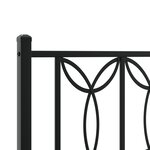 vidaXL Cadre de lit métal avec tête de lit/pied de lit noir 183x213 cm