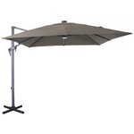 Parasol déporté en aluminium 2.7 m avec leds