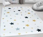 Tapis enfant Etoile 80 x 150 cm - Ecru