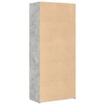 vidaXL Buffet haut gris béton 80x42 5x185 cm bois d'ingénierie