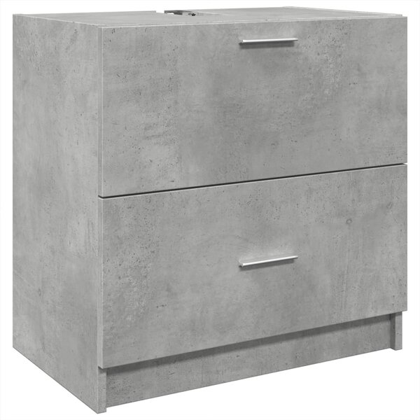 vidaXL Armoire d'évier gris béton 59x37x59 cm Bois d'ingénierie