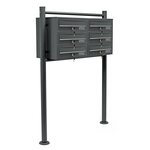 Bloc de 6 boite aux lettres anthracite 2 clés 2x3 compartiments