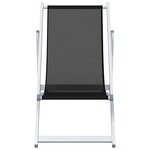 vidaXL Chaises de plage pliantes lot de 2 noir aluminium et textilène