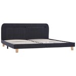 vidaXL Cadre de lit avec LED gris foncé tissu 180x200 cm