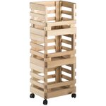 Caisse de rangement sur roulettes evolution (lot de 3)