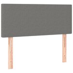 vidaXL Sommier à lattes de lit avec matelas gris foncé 120x190cm tissu