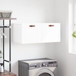 vidaXL Armoire murale blanc brillant 80x36 5x35 cm bois d'ingénierie
