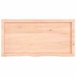 vidaXL Dessus de table 100x50x(2-6) cm bois de chêne massif non traité