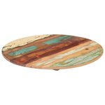 vidaXL Dessus de table rond 50 cm 15-16 mm Bois de récupération