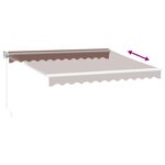 vidaXL Auvent manuel rétractable marron 300x250 cm