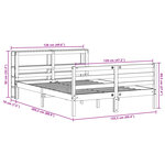 vidaXL Cadre de lit sans matelas cire marron 120x200cm bois pin massif