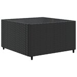 vidaXL Salon de jardin 7 Pièces avec coussins Noir Résine tressée