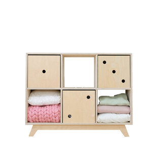 Meuble de rangement NABOSKY verni 2x3