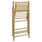 vidaXL Chaises de bistro pliantes lot de 4 coussins gris foncé bambou