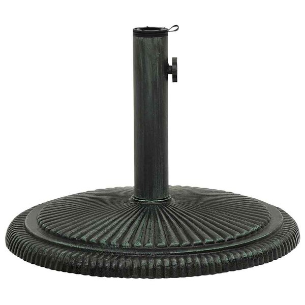 vidaXL Socle de parasol Vert 45x45x30 cm Fonte