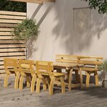 vidaXL Ensemble à manger de jardin 5 Pièces Bois de pin imprégné