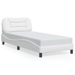 vidaXL Cadre de lit avec lumières LED blanc 80x200 cm similicuir