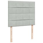 vidaXL Sommier à lattes de lit et matelas Gris clair 120x200cm Velours