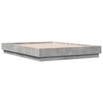 vidaXL Cadre de lit gris béton 140x190 cm bois d'ingénierie