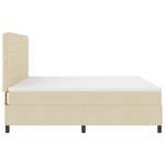 vidaXL Lit Box Spring avec Matelas Crème 200x200 cm Tissu