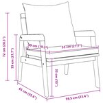 vidaXL Chaises de jardin 2 Pièces 59 5 x 65 x 71 5 cm Bois massif d'acacia