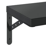 vidaXL Étagères murales 2 Pièces 50x23 5 cm noir acier inoxydable