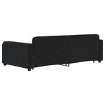 vidaXL Lit de jour avec lit gigogne noir 100x200 cm velours