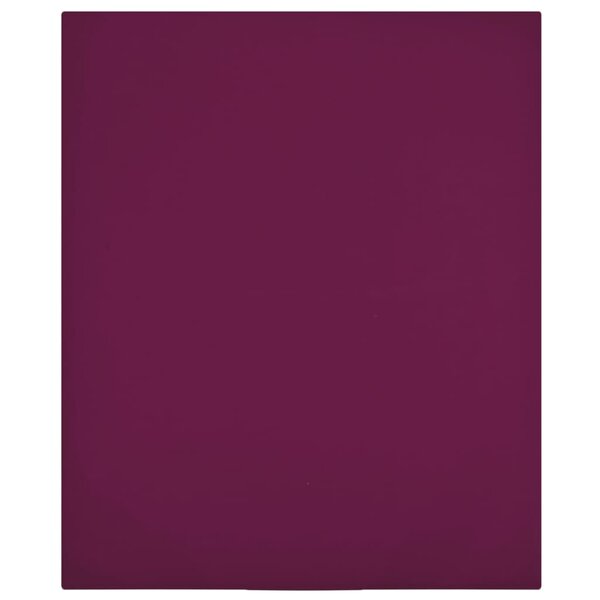 vidaXL Draps-housses Jersey 2 Pièces Bordeaux 140x200 cm Coton