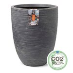 Capi Pot à fleurs Waste Rib 34x46 cm Gris