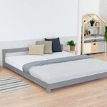Lit double scandinave COMFY 200 x 200 gris