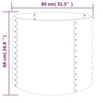 vidaXL Jardinière de jardin Acier enduit de poudre 80x80x68 cm Marron