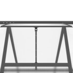 vidaXL Serre avec cadre de base anthracite 224x169x195 cm aluminium