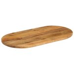 vidaXL Dessus de table 110x40x3 8 cm ovale bois massif de manguier