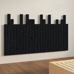 vidaXL Tête de lit murale Noir 146 5x3x80 cm Bois massif de pin