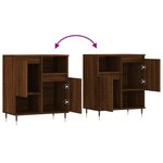 vidaXL Buffet Chêne marron 60x35x70 cm Bois d'ingénierie